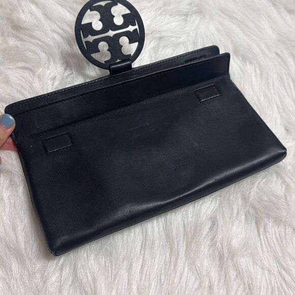 Tory Burch Black Leather Miller Clutch NEW - Picture 7 of 9